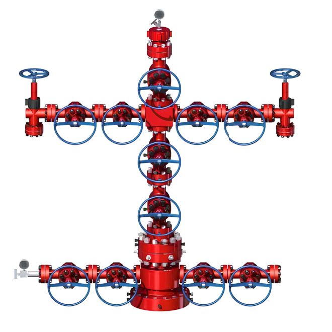 Typical christmas tree for oil and gas