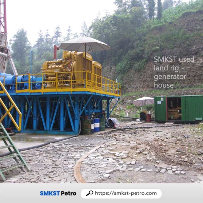 Substructure for used 750HP skid-mounted land rig by SMKST